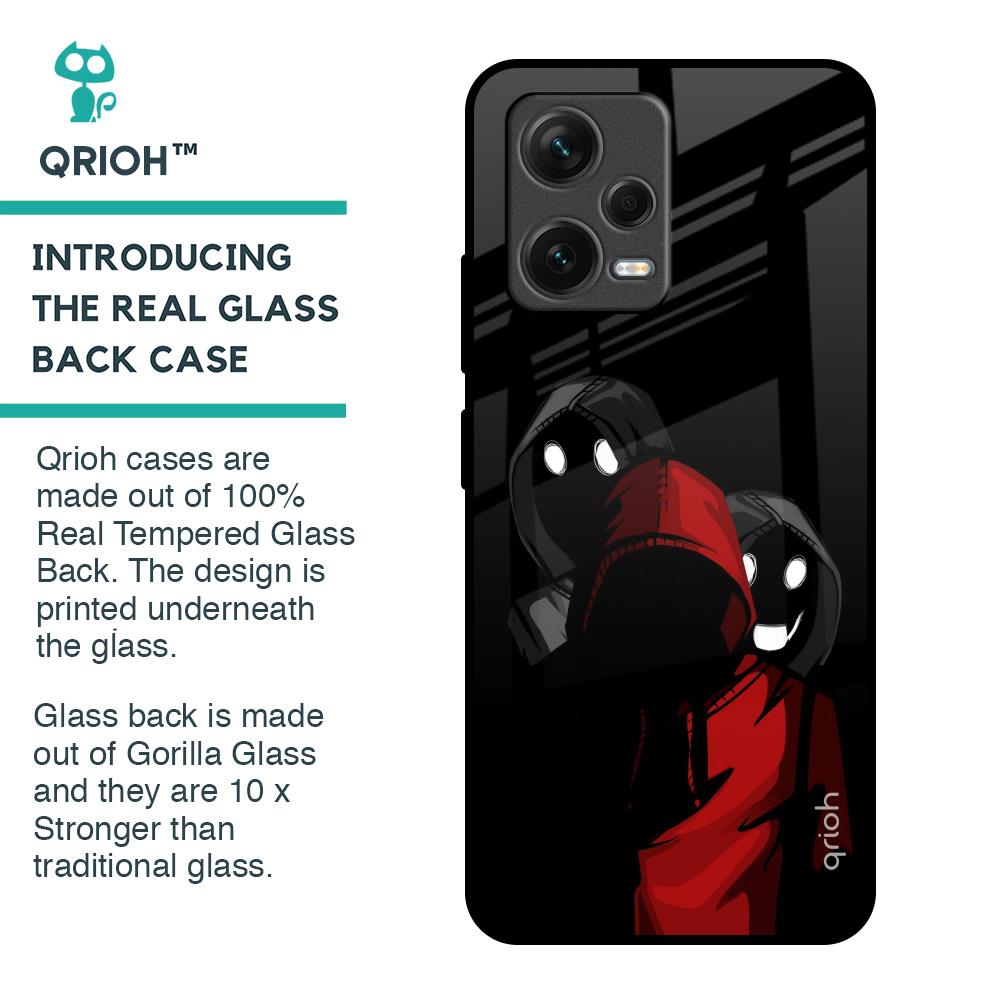 Shadow Character Glass Case for Redmi Note 12 5G