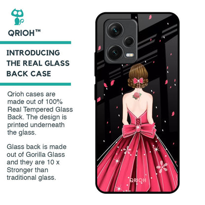 Fashion Princess Glass Case for Redmi Note 12 5G