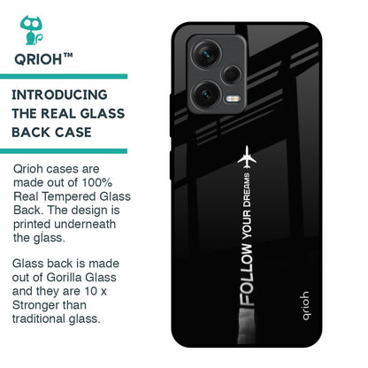 Follow Your Dreams Glass Case for Redmi Note 12 5G