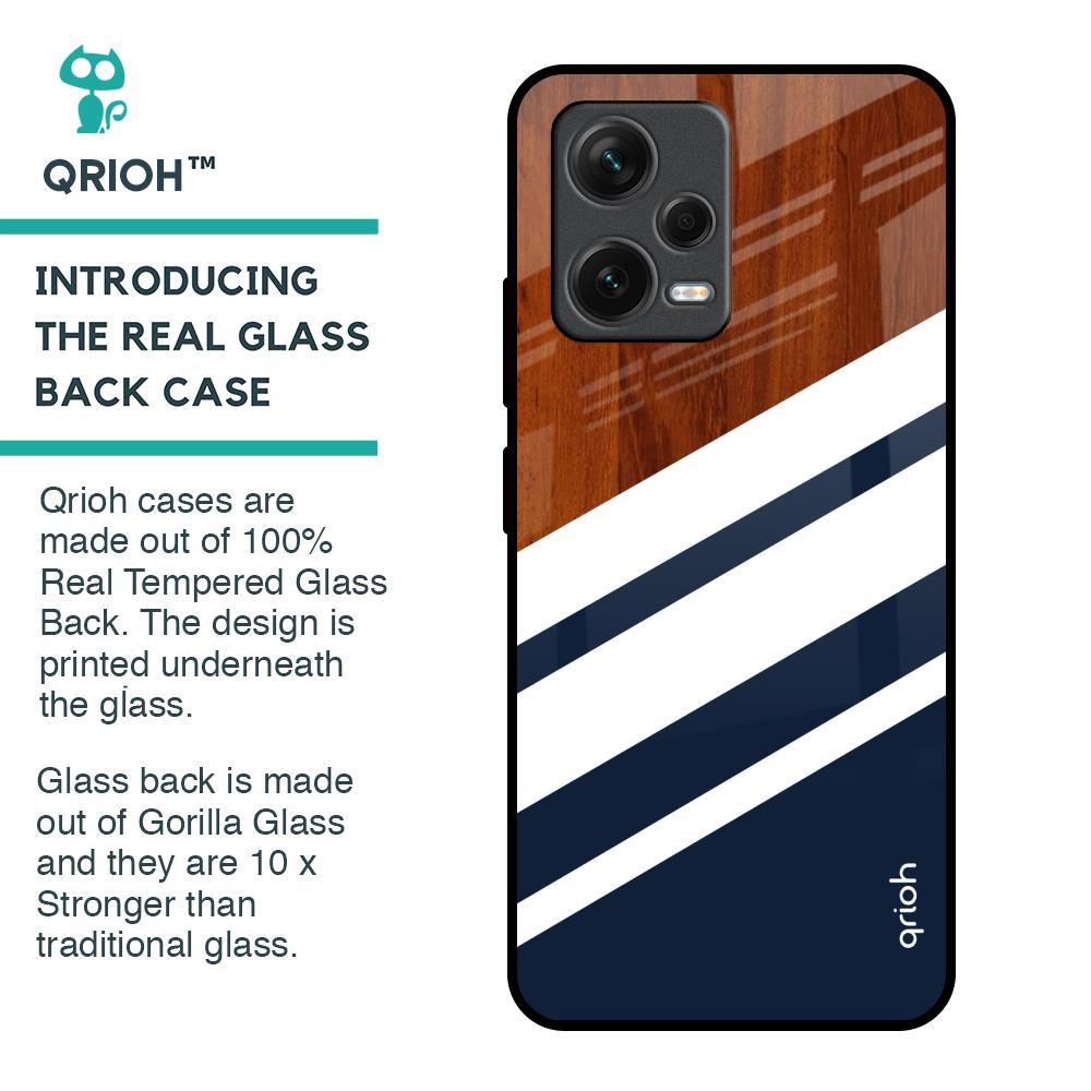 Bold Stripes Glass Case for Redmi Note 12 5G