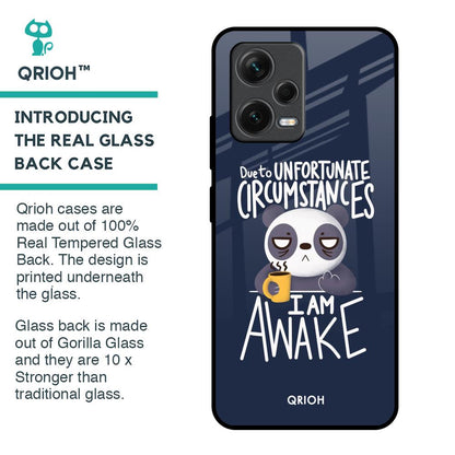 Struggling Panda Glass Case for Redmi Note 12 5G