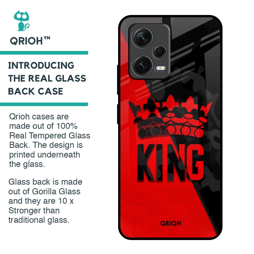 I Am A King Glass Case for Redmi Note 12 5G