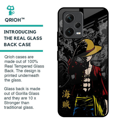 Dark Luffy Glass Case for Redmi Note 12 5G
