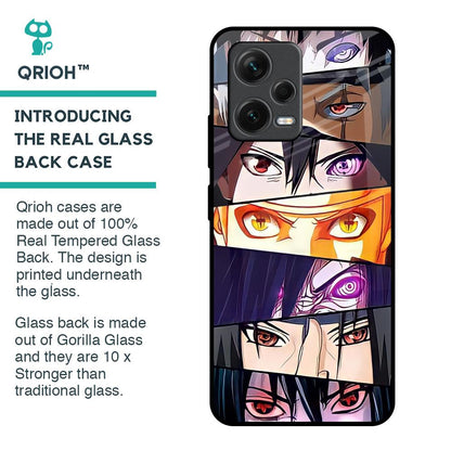 Anime Eyes Glass Case for Redmi Note 12 5G