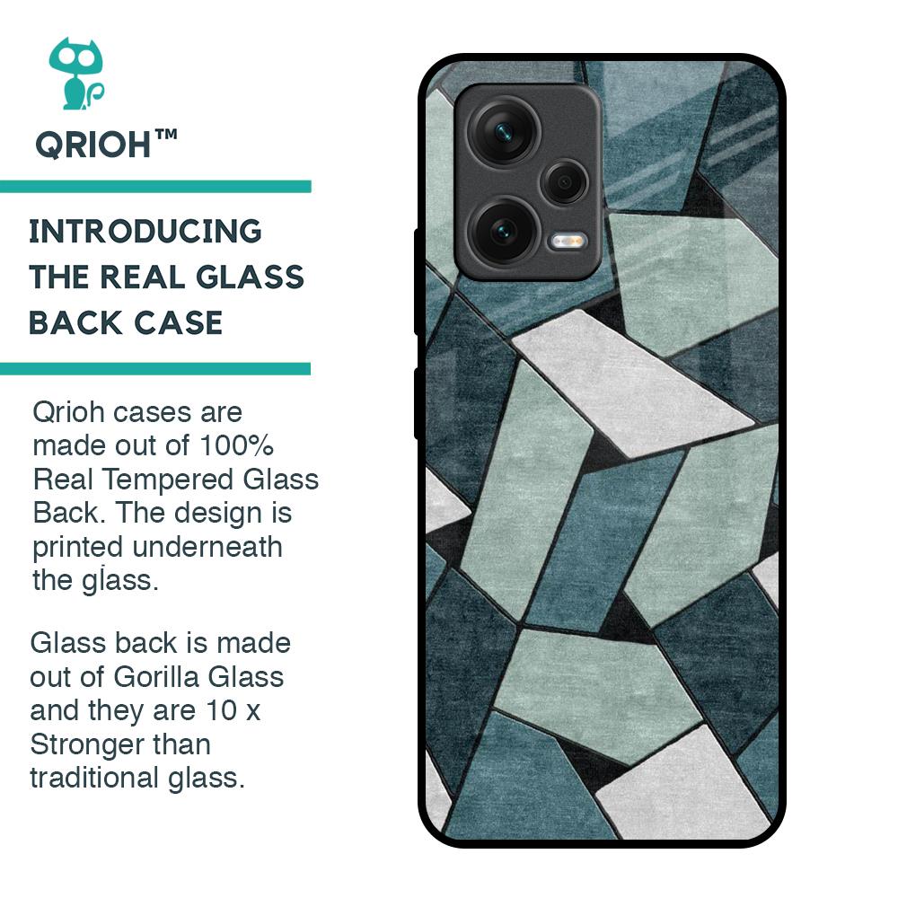 Abstact Tiles Glass Case for Redmi Note 12 5G