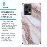 Pink & Gold Gllitter Marble Glass Case for Redmi Note 12 5G