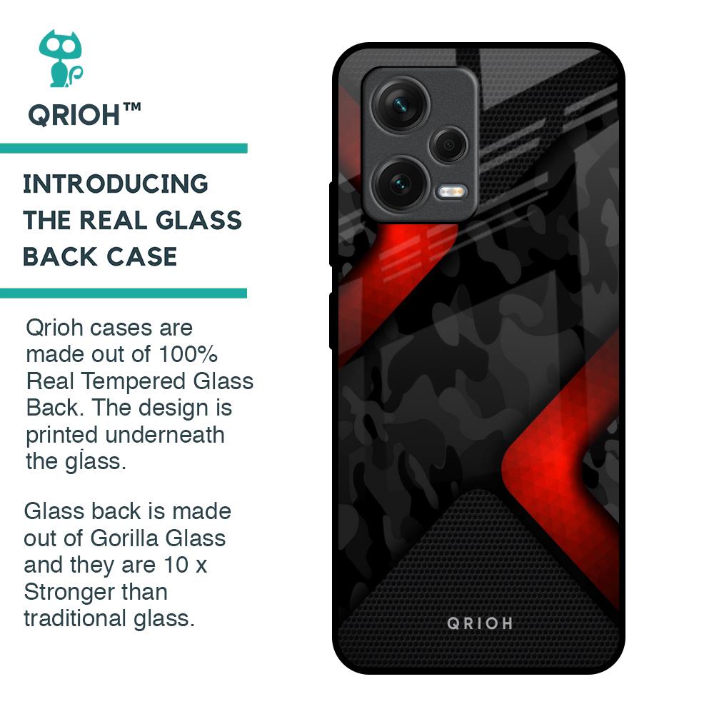 Modern Camo Abstract Glass Case for Redmi Note 12 5G