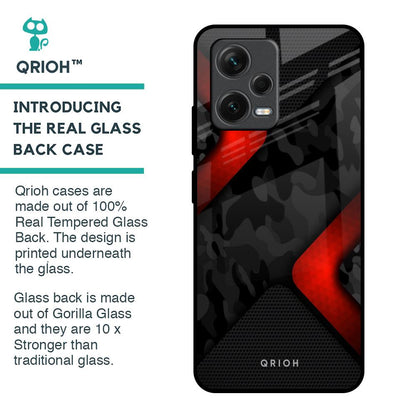 Modern Camo Abstract Glass Case for Redmi Note 12 5G