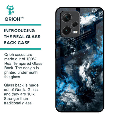 Cloudy Dust Glass Case for Redmi Note 12 5G