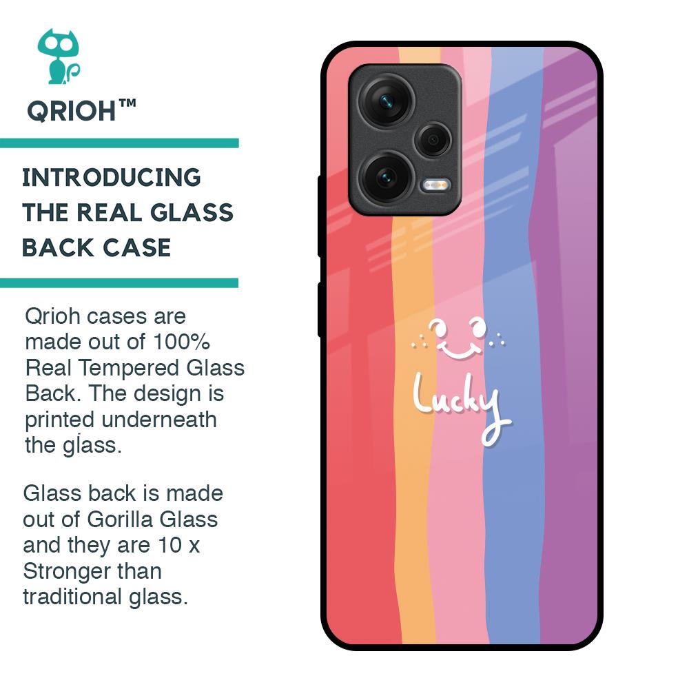 Lucky Abstract Glass Case for Redmi Note 12 5G