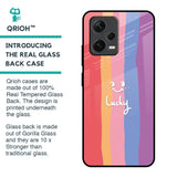 Lucky Abstract Glass Case for Redmi Note 12 5G