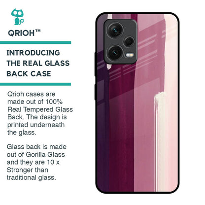 Brush Stroke Art Glass Case for Redmi Note 12 5G