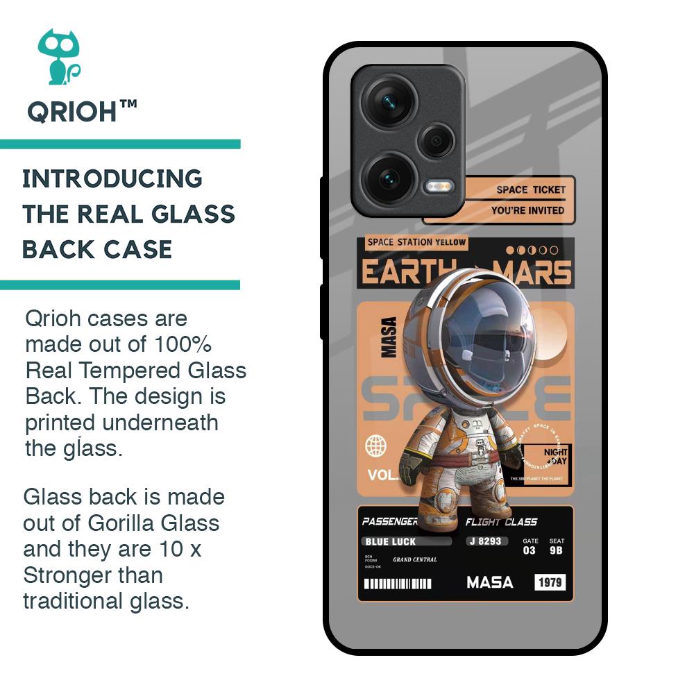 Space Ticket Glass Case for Redmi Note 12 5G