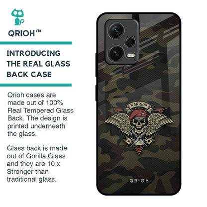 Army Warrior Glass Case for Redmi Note 12 5G