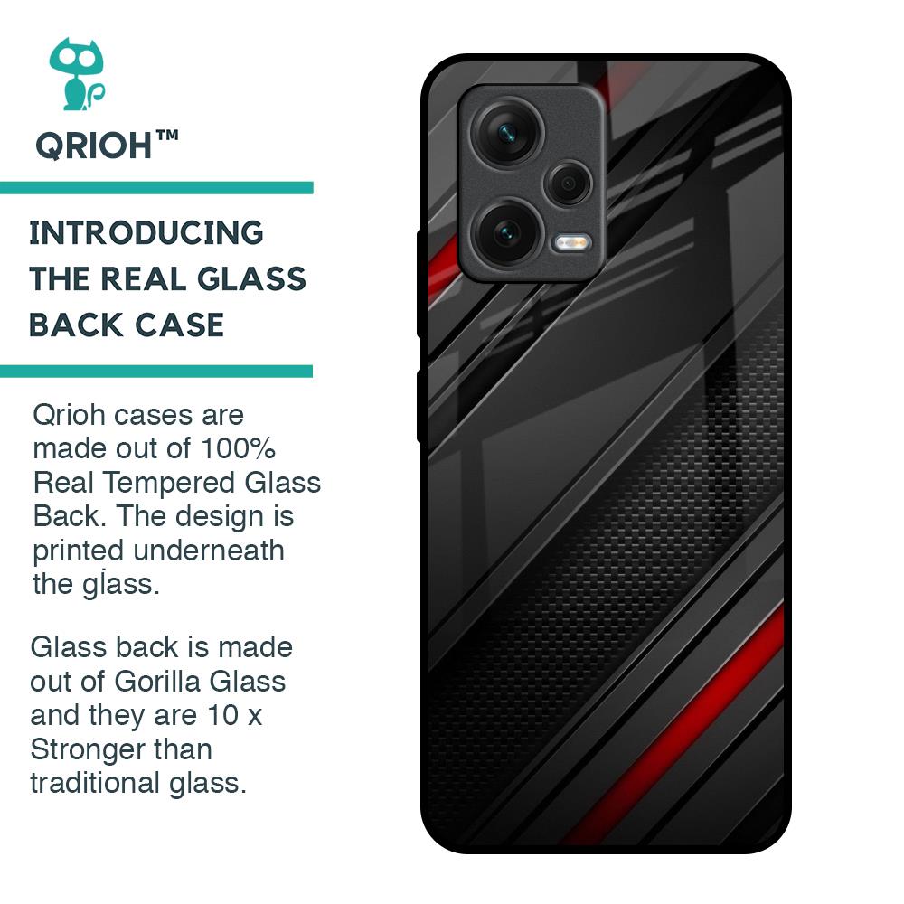 Modern Abstract Glass Case for Redmi Note 12 5G