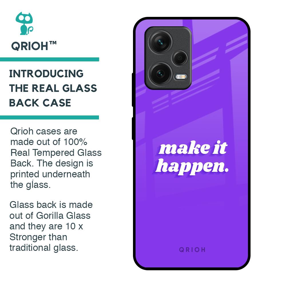 Make it Happen Glass Case for Redmi Note 12 5G