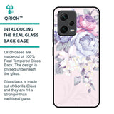 Elegant Floral Glass Case for Redmi Note 12 5G