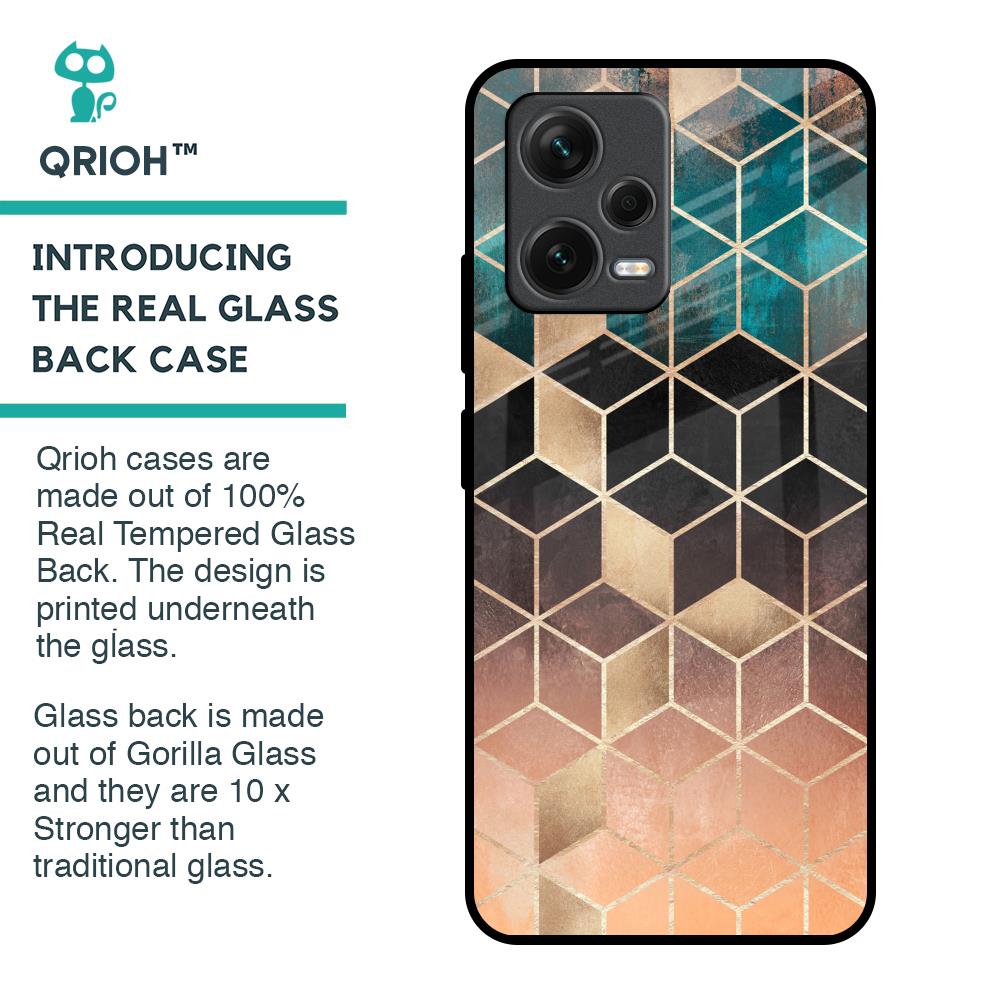 Bronze Texture Glass Case for Redmi Note 12 5G