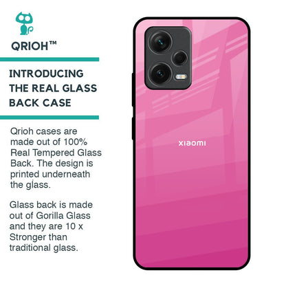 Pink Ribbon Caddy Glass Case for Redmi Note 12 5G