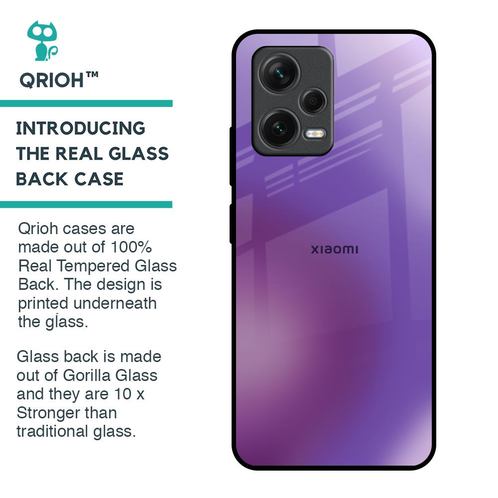 Ultraviolet Gradient Glass Case for Redmi Note 12 5G