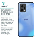 Vibrant Blue Texture Glass Case for Redmi Note 12 5G