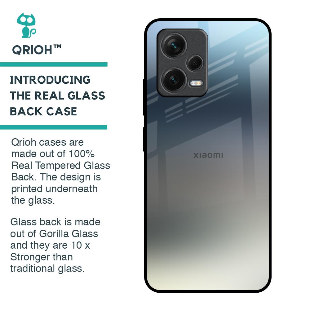 Tricolor Ombre Glass Case for Redmi Note 12 5G