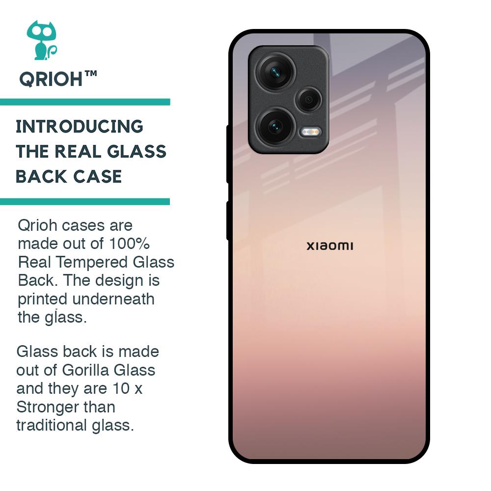 Golden Mauve Glass Case for Redmi Note 12 5G