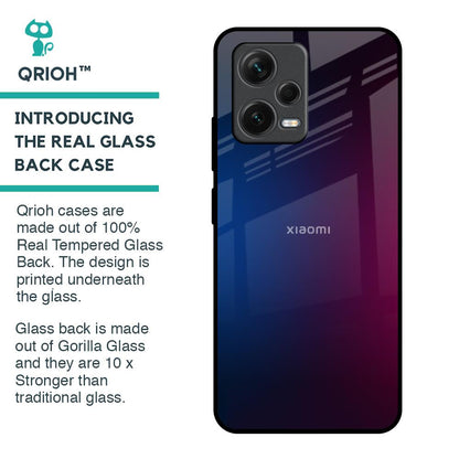 Mix Gradient Shade Glass Case For Redmi Note 12 5G