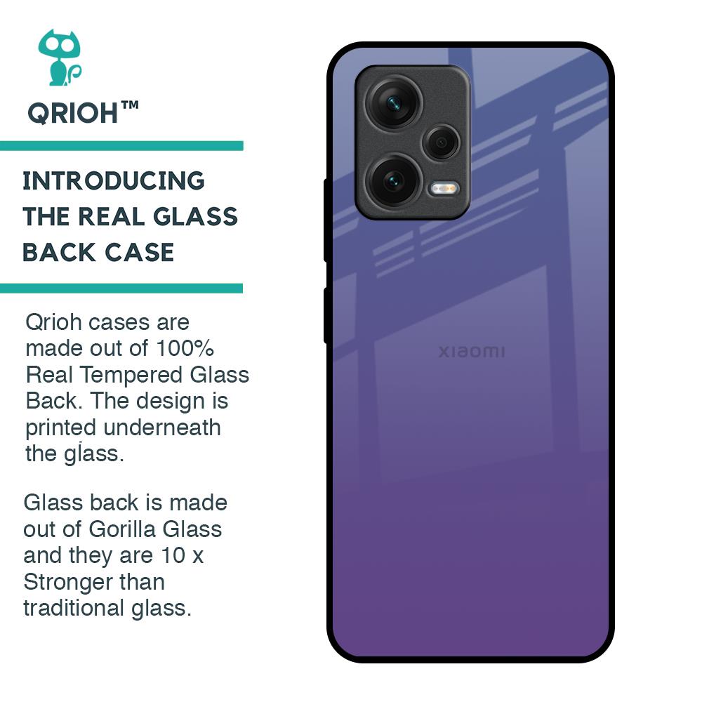 Indigo Pastel Glass Case For Redmi Note 12 5G
