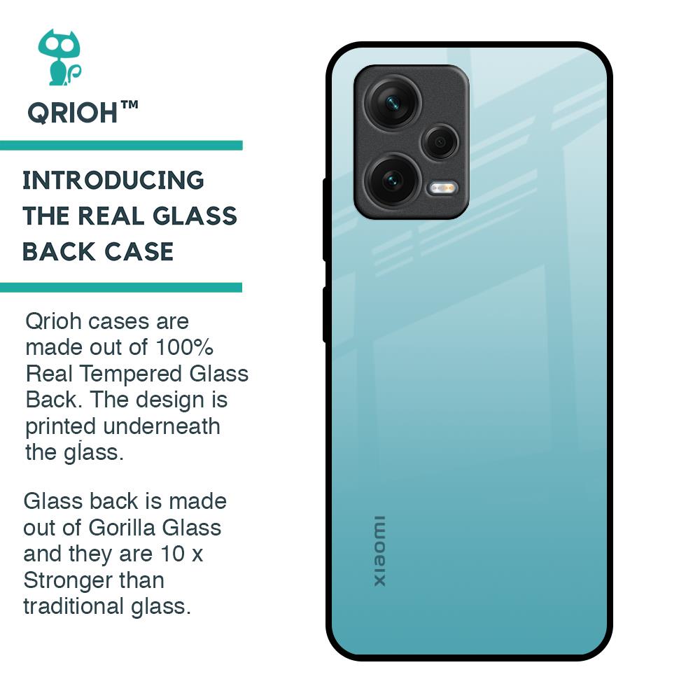 Arctic Blue Glass Case For Redmi Note 12 5G