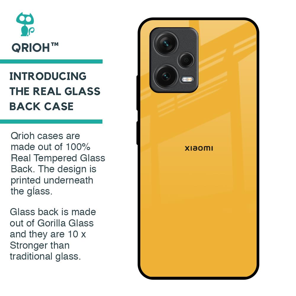 Fluorescent Yellow Glass case for Redmi Note 12 5G