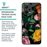 Flowers & Butterfly Glass Case for Redmi Note 12 5G