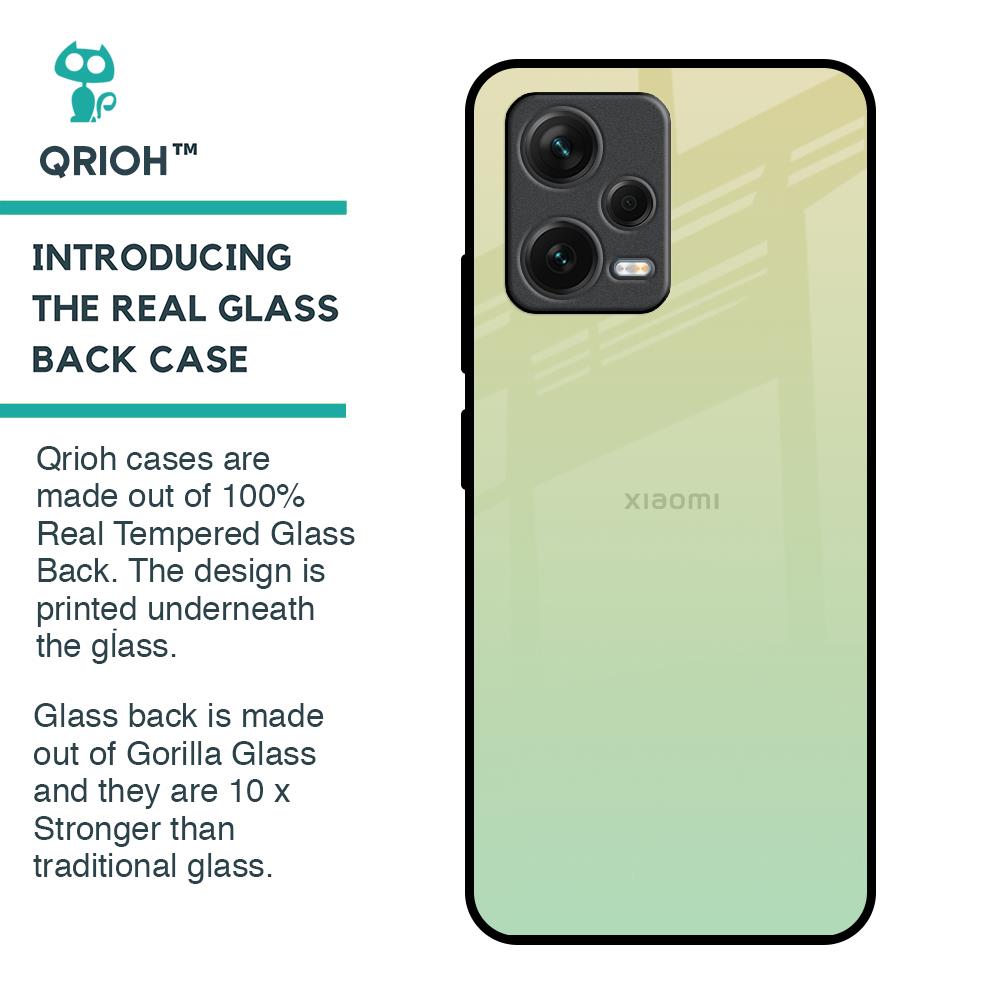 Mint Green Gradient Glass Case for Redmi Note 12 5G