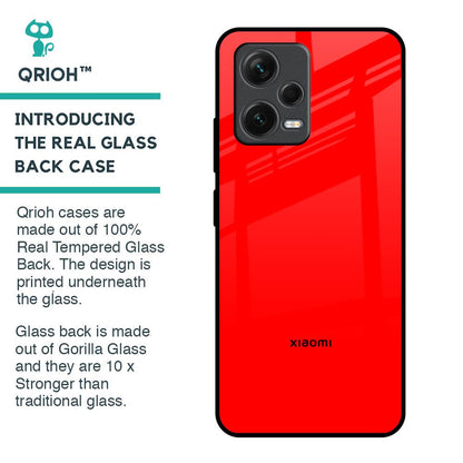 Blood Red Glass Case for Redmi Note 12 5G