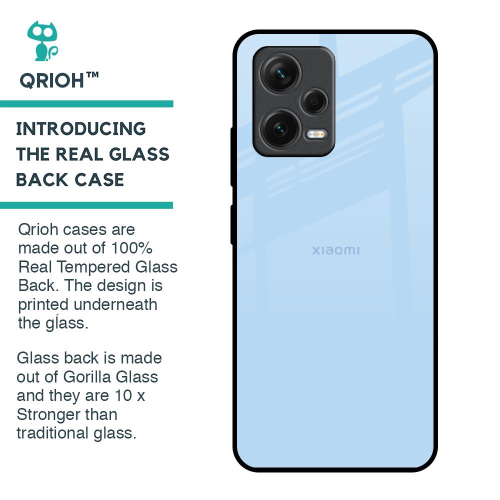 Pastel Sky Blue Glass Case for Redmi Note 12 5G