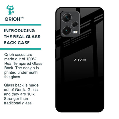 Jet Black Glass Case for Redmi Note 12 5G