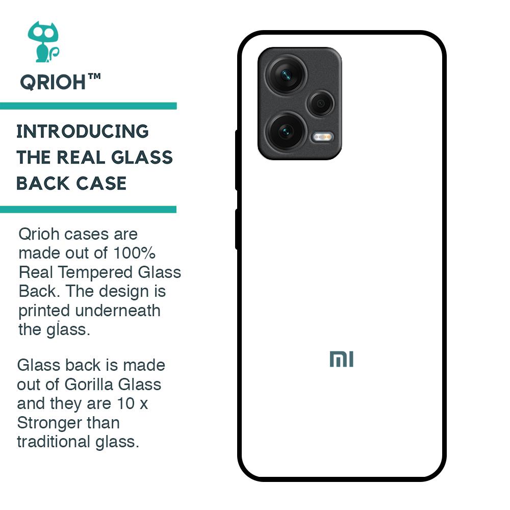 Arctic White Glass Case for Redmi Note 12 5G