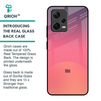 Sunset Orange Glass Case for Redmi Note 12 5G