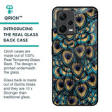 Peacock Feathers Glass case for Redmi Note 12 5G
