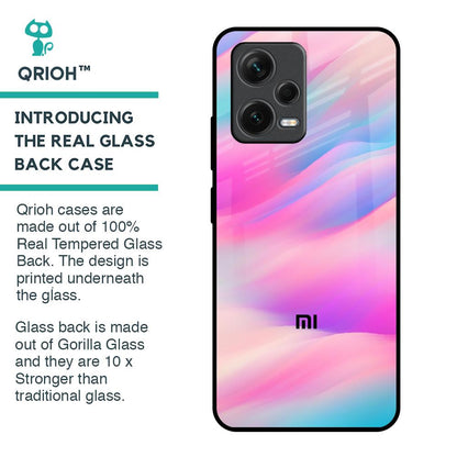 Colorful Waves Glass case for Redmi Note 12 5G