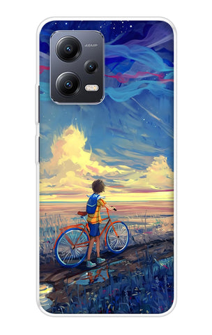 Riding Bicycle to Dreamland Redmi Note 12 5G Back Cover