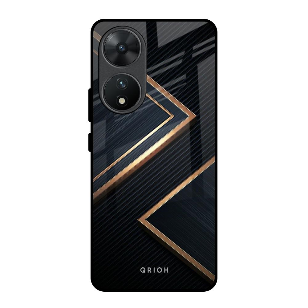 Sleek Golden & Navy Vivo T2 5G Glass Back Cover Online