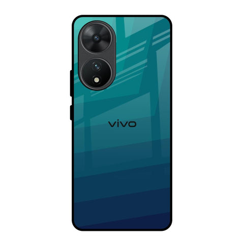 Green Triangle Pattern Vivo T2 5G Glass Back Cover Online