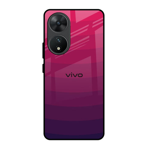 Wavy Pink Pattern Vivo T2 5G Glass Back Cover Online