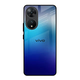Blue Rhombus Pattern Vivo T2 5G Glass Back Cover Online
