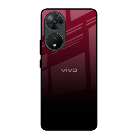 Wine Red Vivo T2 5G Glass Back Cover Online