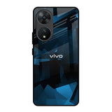 Polygonal Blue Box Vivo T2 5G Glass Back Cover Online