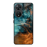 Golden Splash Vivo T2 5G Glass Back Cover Online