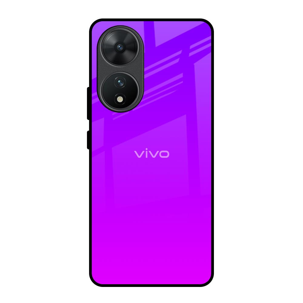 Purple Pink Vivo T2 5G Glass Back Cover Online