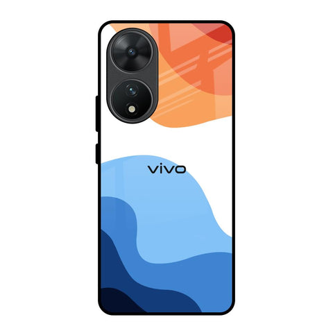 Wavy Color Pattern Vivo T2 5G Glass Back Cover Online